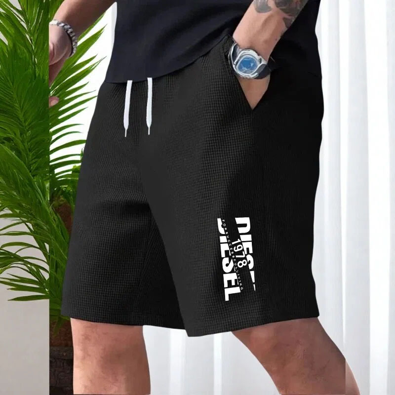 Cycling Commuter Trousers - Summer Mens Sweatpants Print Casual Short