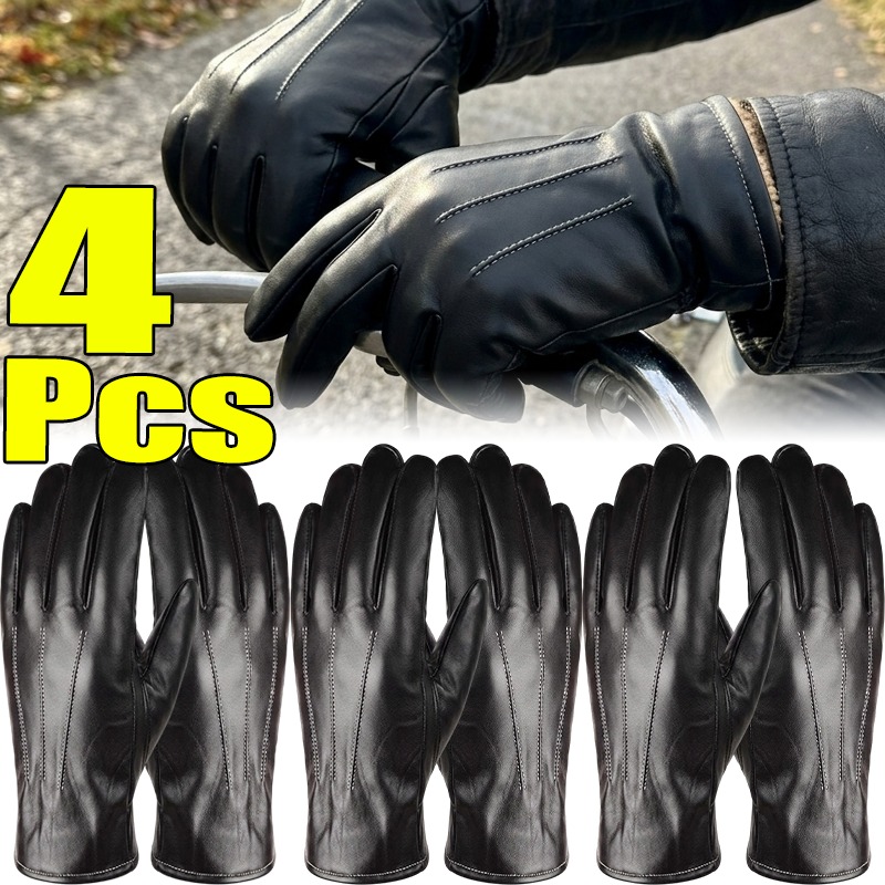 Thermal PU Leather Gloves Unis - огляд і ціна Winter Cycling Commute